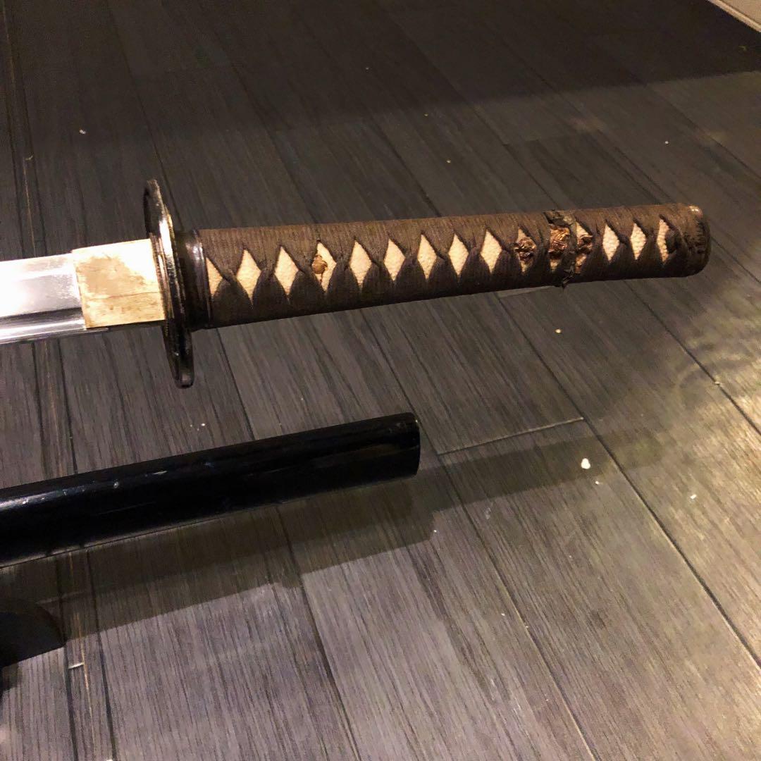 高級模造刀　樋有刀身 渋緑拵え　居合刀　太刀　本格模造刀