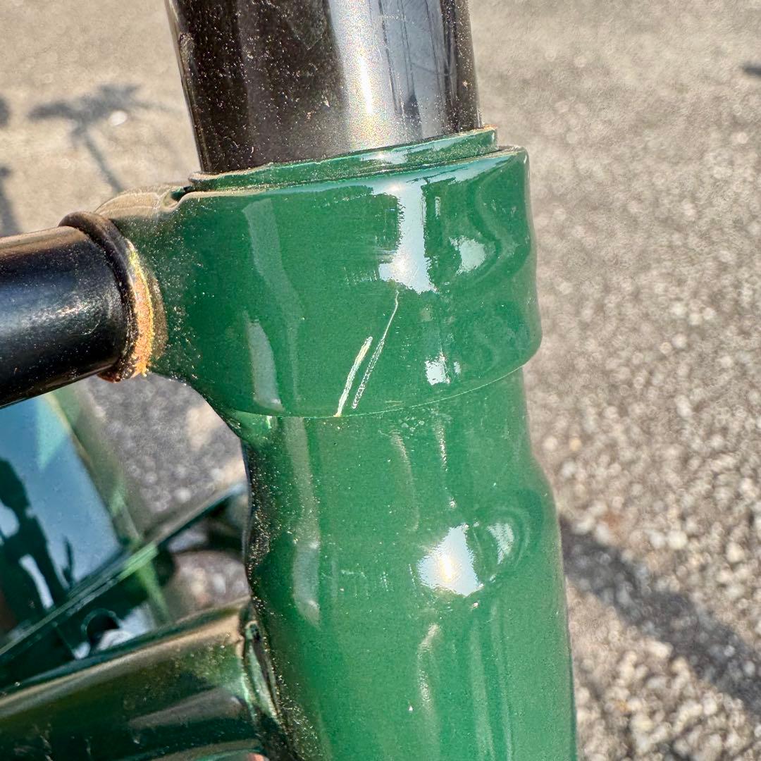 前カゴ付き 折りたたみ自転車 20インチ グリーン シマノ製ギア搭載