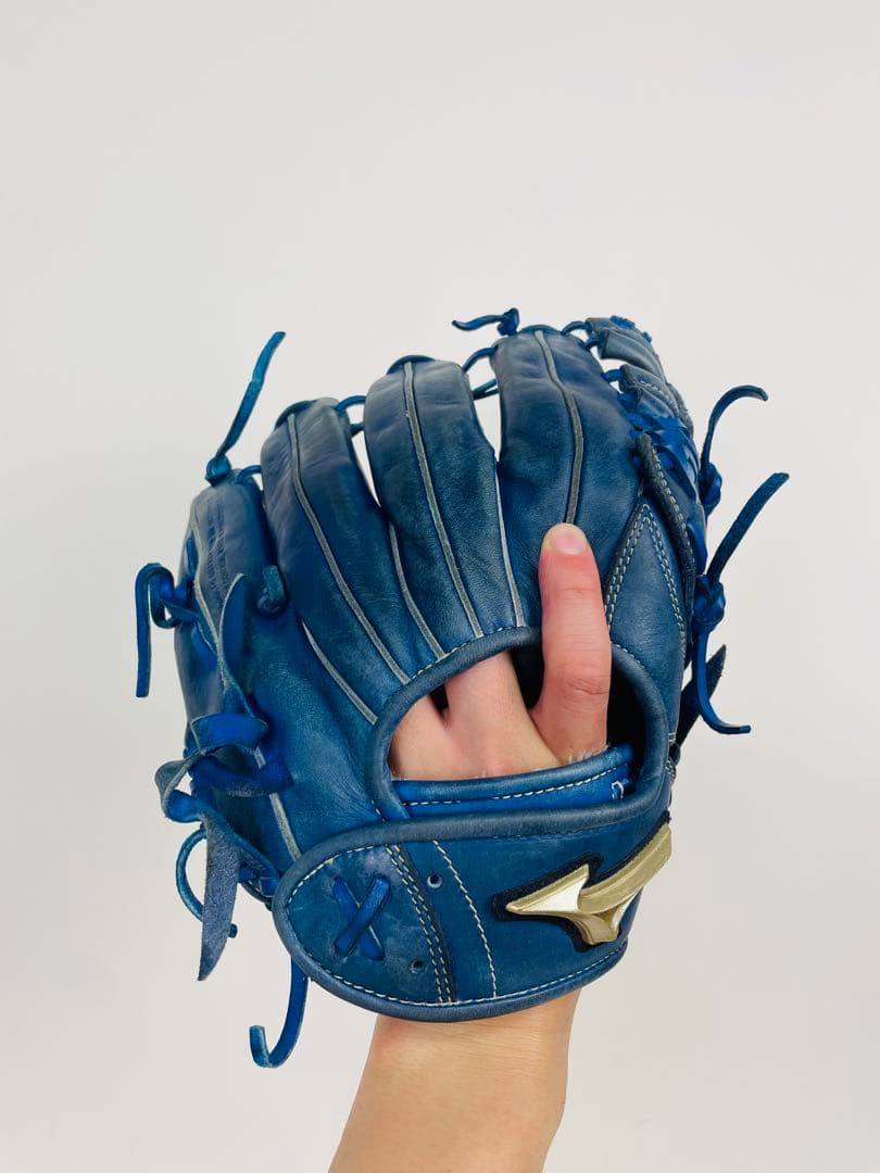 MIZUNO ミズノ　グローバルエリート　野球グローブ　軟式用　内野手向き　青