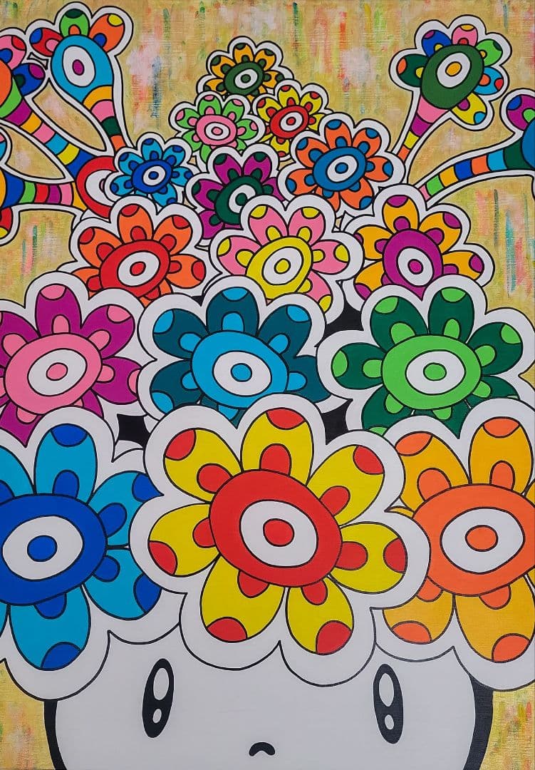 ★鈴木哲也★S15(652×652mm)アクリル原画1点物★送料無料#126