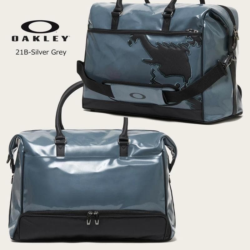 新品 OAKLEY オークリー スカル ボストンバッグ シルバーグレー