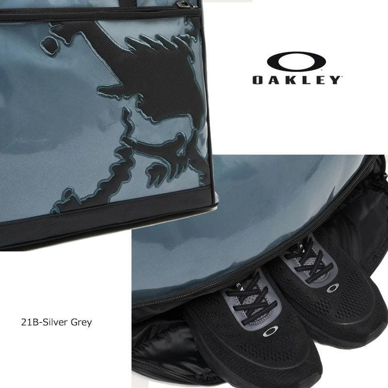 新品 OAKLEY オークリー スカル ボストンバッグ シルバーグレー