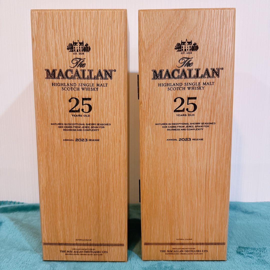 マッカラン25年　空瓶2本　木箱3箱セット