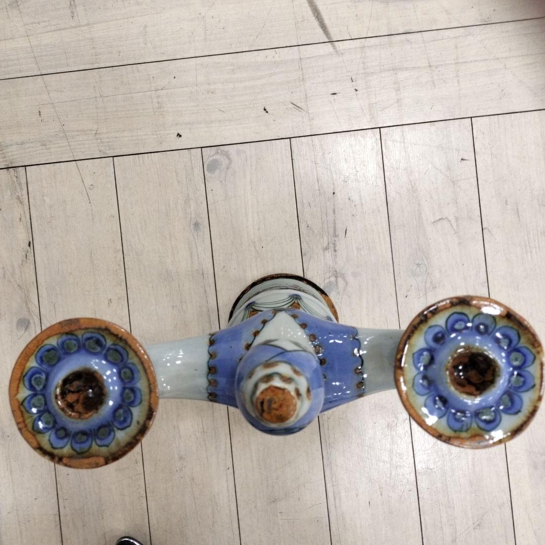 メキシコ　女性型キャンドルホルダー 陶器製