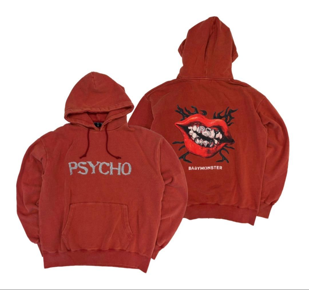公式 ベビモン PSYCHO サイコ フーディー パーカー 赤 M