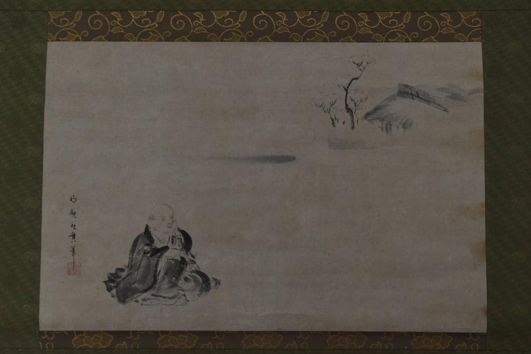 【真作】住吉弘貫/和尚図/横物/掛軸/名家伝来/AA-71