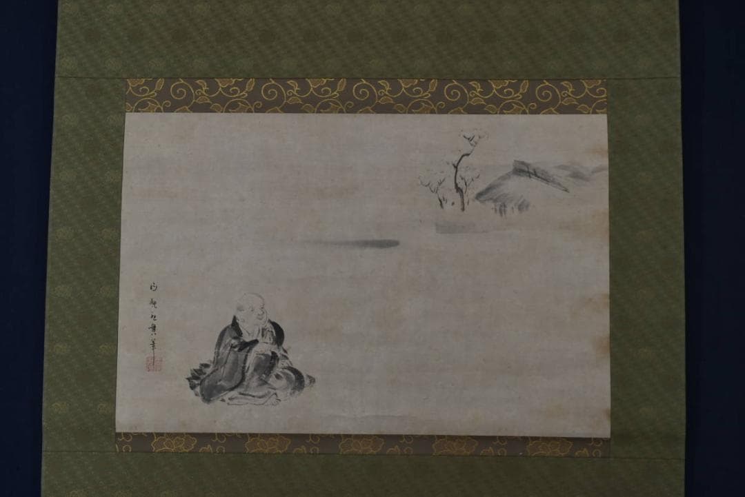 【真作】住吉弘貫/和尚図/横物/掛軸/名家伝来/AA-71