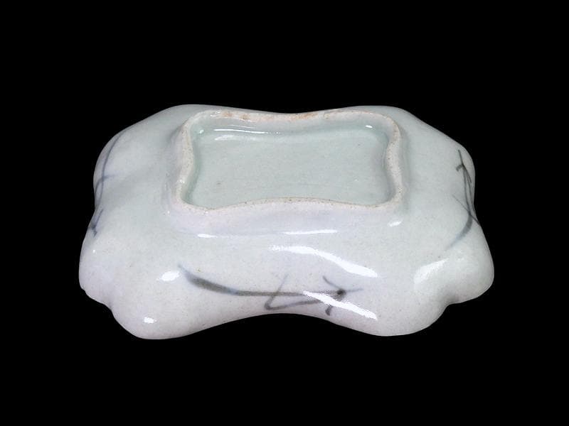 古伊万里　型刷印判　桜に菊花紋　変形皿　D288AS-CWf