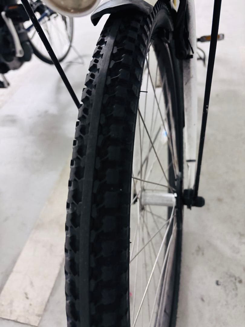 【手渡し】電動自転車　後ろチャイルドシート　ギア３段　オートライト　充電器　鍵２