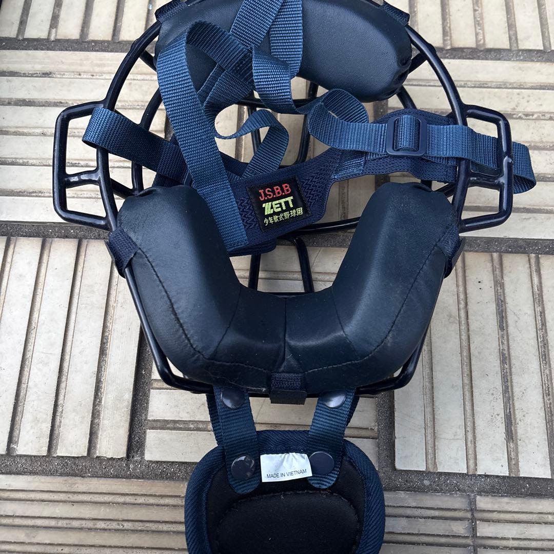 キャッチャー防具ZETT JSBB キャッチャーレガース ネイビー　一式セット