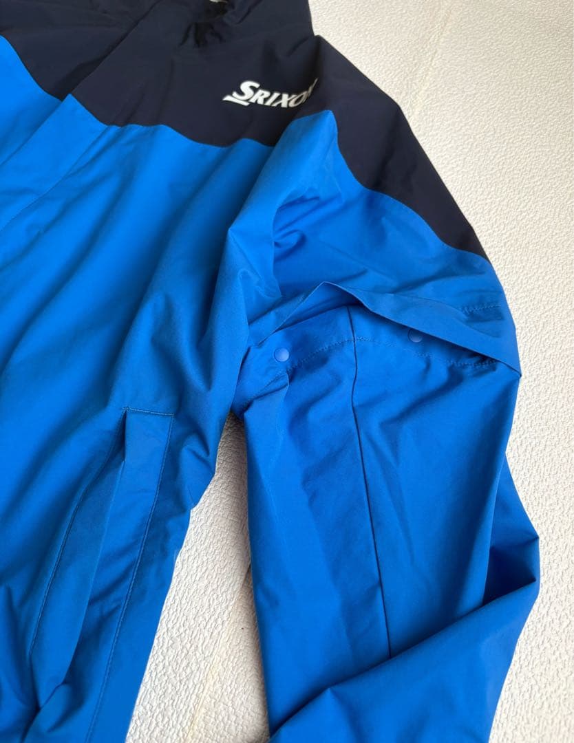 Srixon SMR1000メンズ レインウェア セットアップブルー撥水軽量