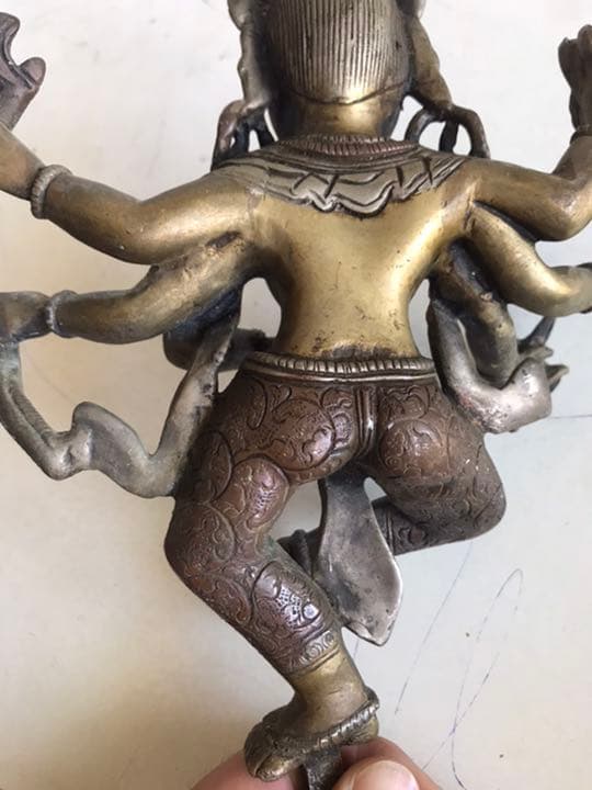 仏教仏像，古銅製，辟邪，招財，高21cm，重1450克