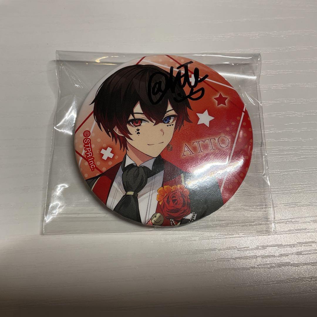 AMPTAK あっとくん あっと サイン入り缶バッジ