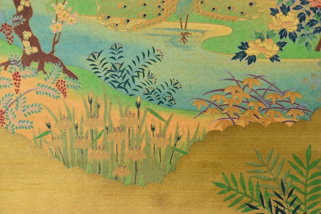 【複製】作者不詳/花鳥図/横物/工芸品/掛軸/名家伝来/AA-549