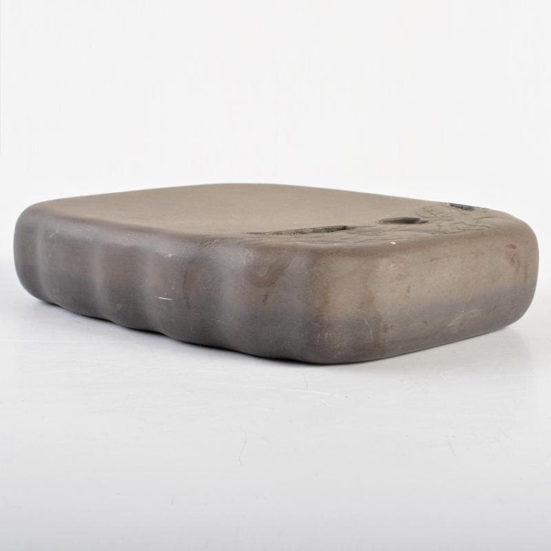 中国　書道具　果実刻　端渓硯　M　R7297