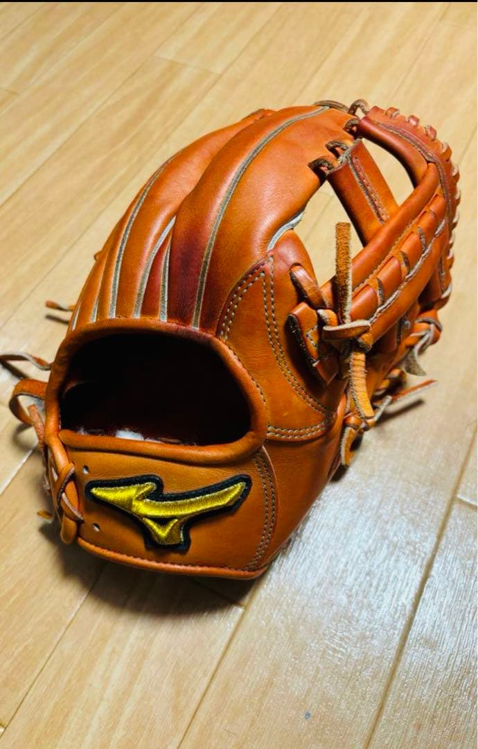 Mizuno Pro レザーグローブ オレンジ ミズノプロ