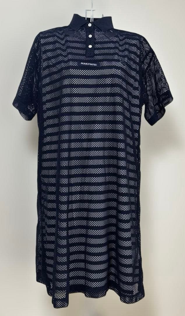 ★新品タグ付き PEARLY GATES メッシュワンピース ネイビー★