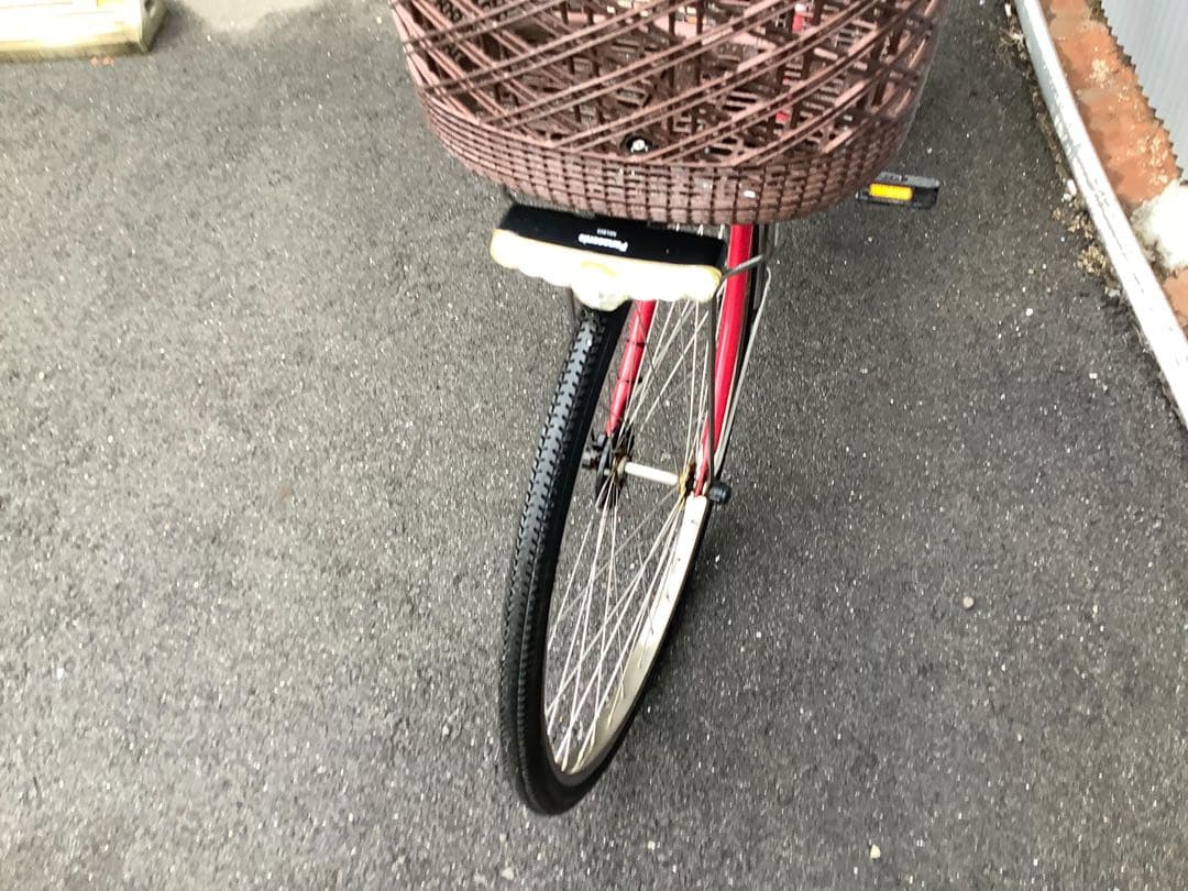パナソニック新機種電動アシスト自転車vivi26インチレッドボディー