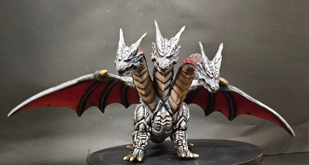 ゴジラ怪獣ソフビ　デスギドラ　リペイント完成品