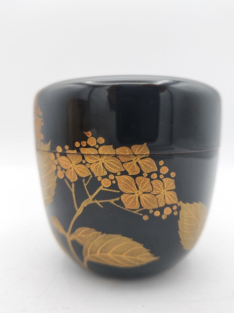 b853【新品・未使用】大棗 紫陽花 村田道寛 木箱 茶道具
