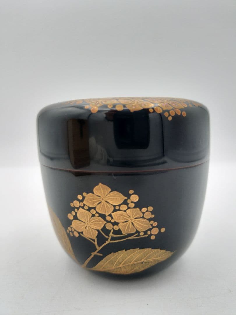b853【新品・未使用】大棗 紫陽花 村田道寛 木箱 茶道具