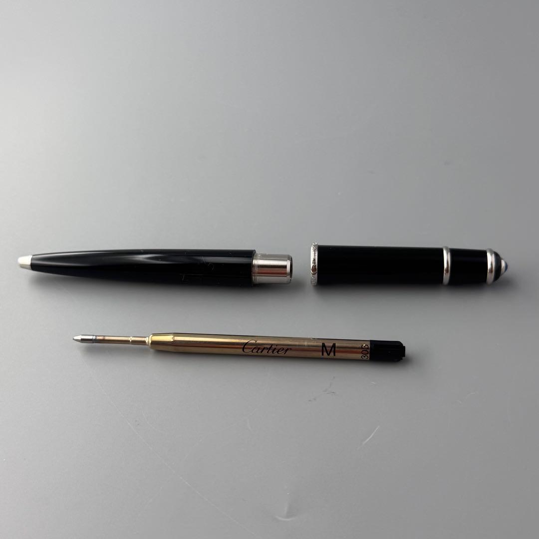 ディアボロ ドゥ カルティエ ツイスト式ボールペン ブラック/シルバー