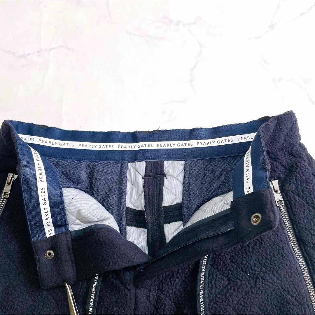 極美品 パーリーゲイツ 中綿キルティングスカート ボア フリース ゴルフ 0