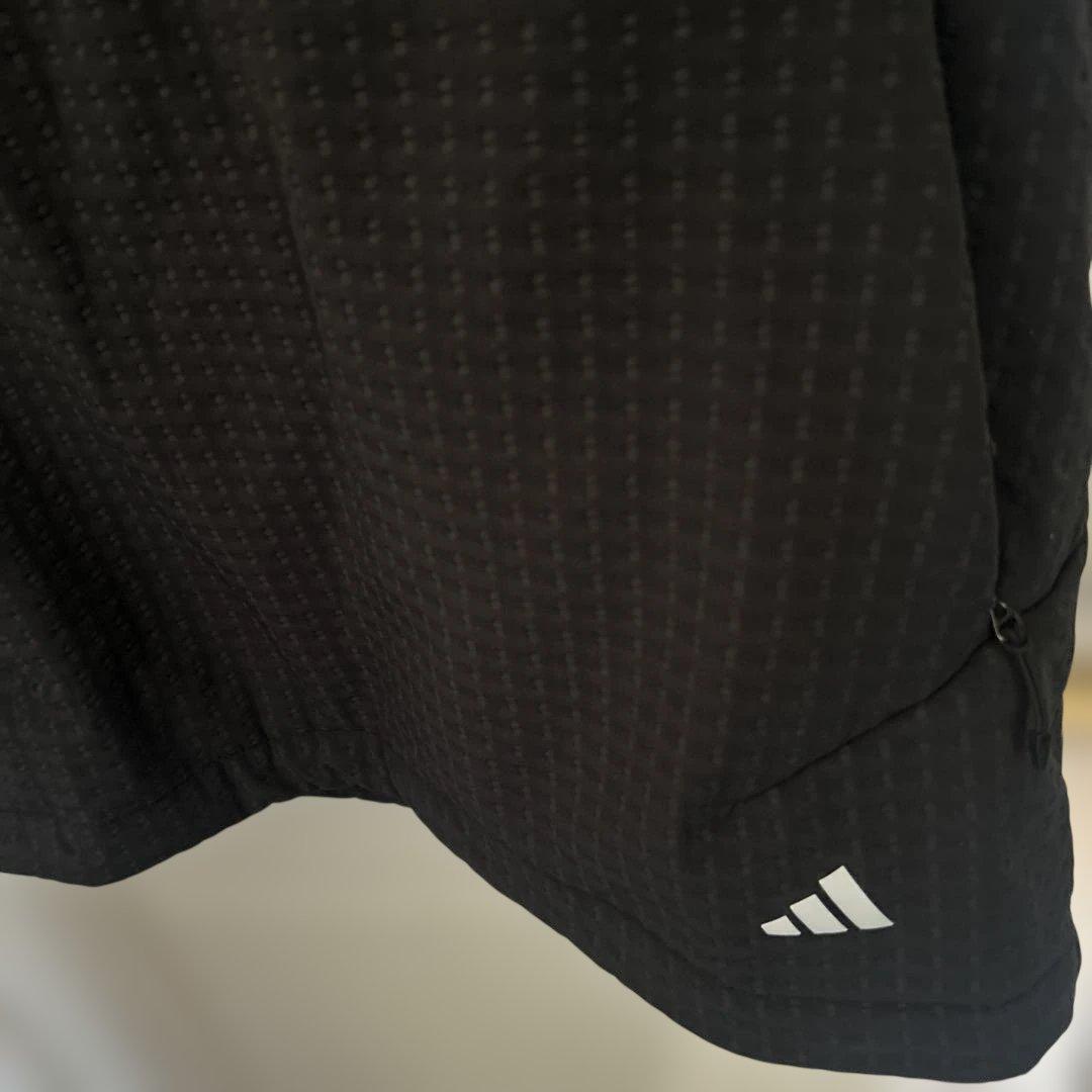 adidasハーフジップベストブラックM