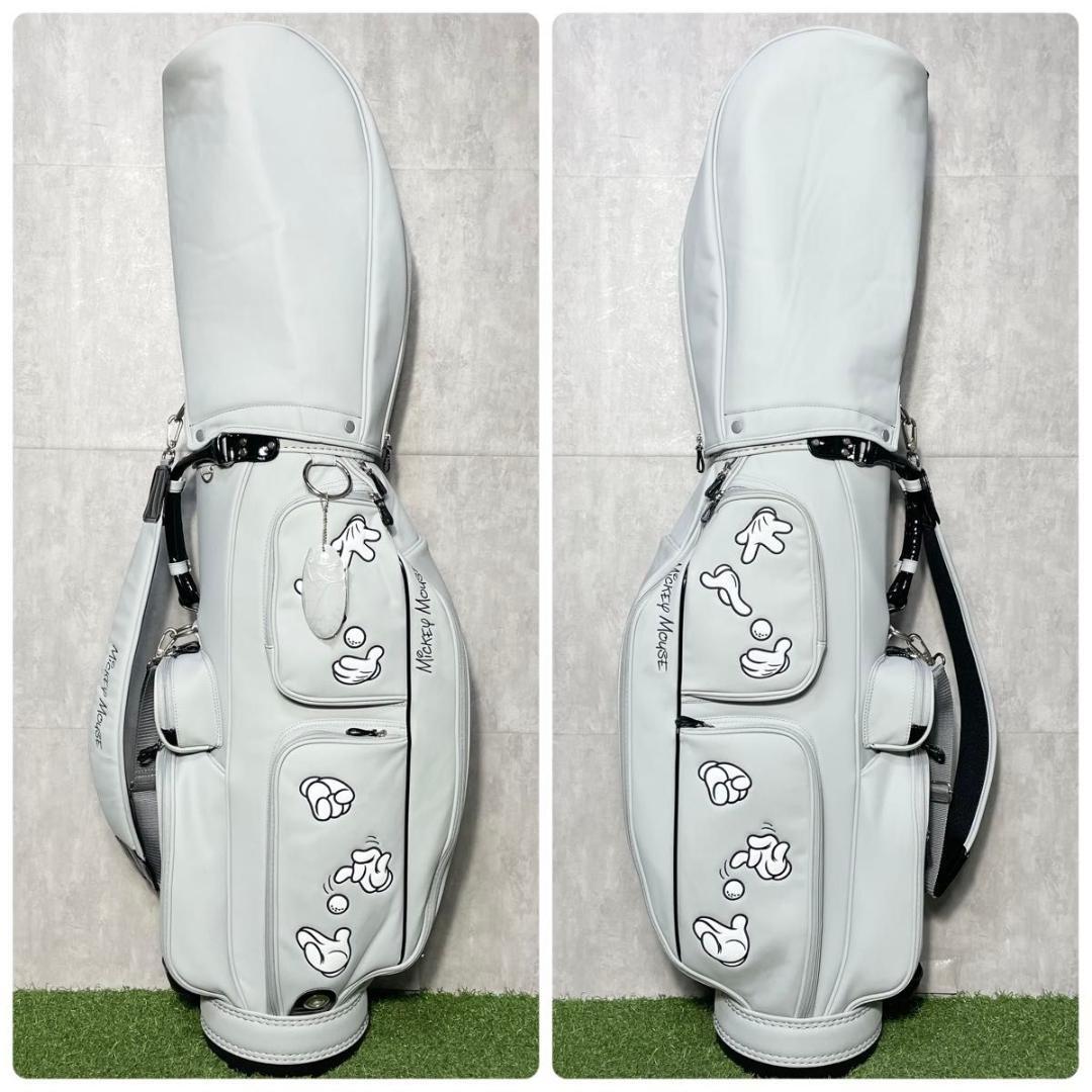 ディズニー ミッキーマウス Disney キャディバッグ ゴルフバッグ グレー