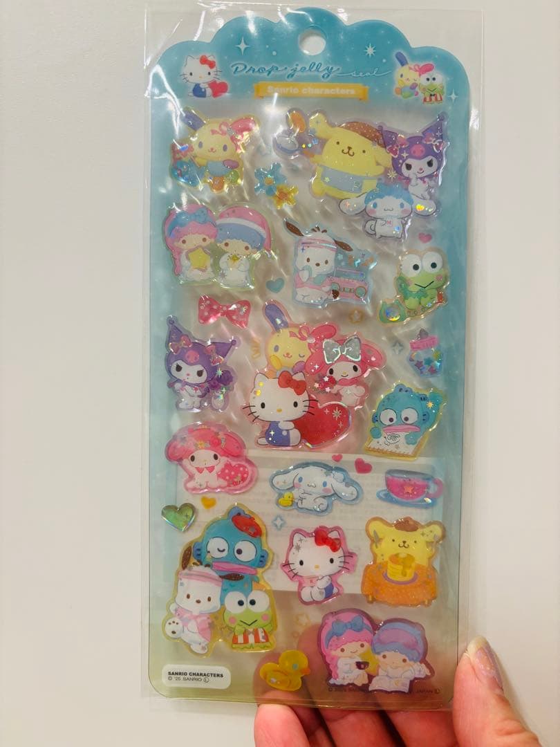 正規品 サンリオ キラキララインストーンシール ドロップジュエルシール ぷっくり