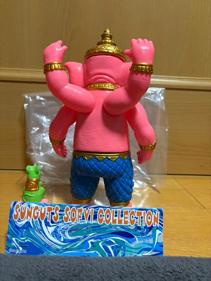 サンガッツ本舗　ガネーシャ　ソフビ　ピンク成形　フィギュア