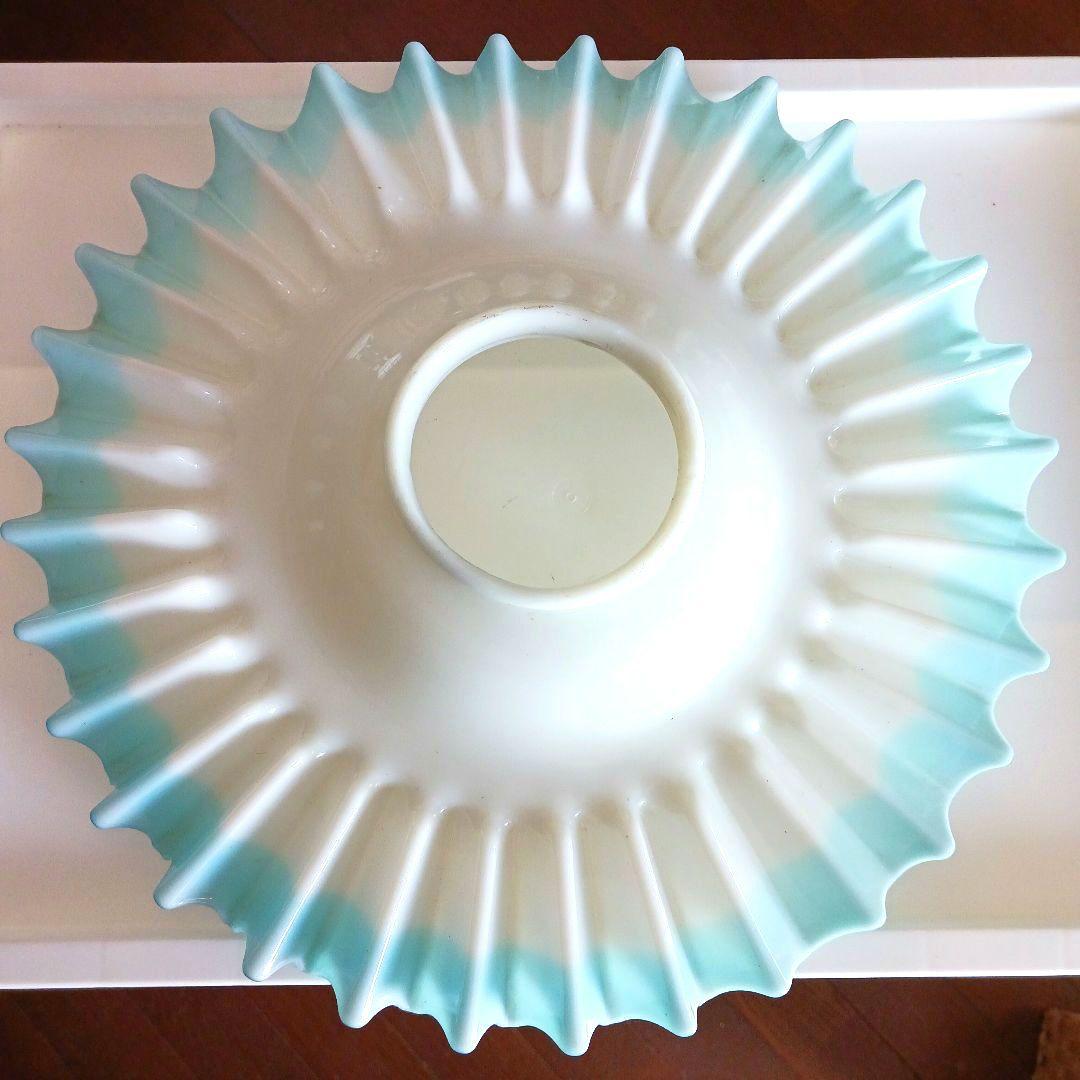 アンティーク吊りオイルランプ　　スカイブルー