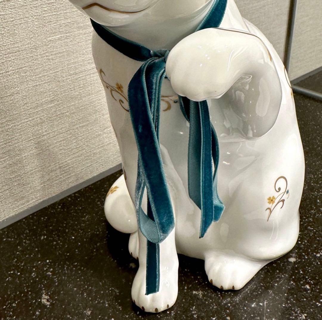 ノリタケ　置物 招き猫(大) アラベスク