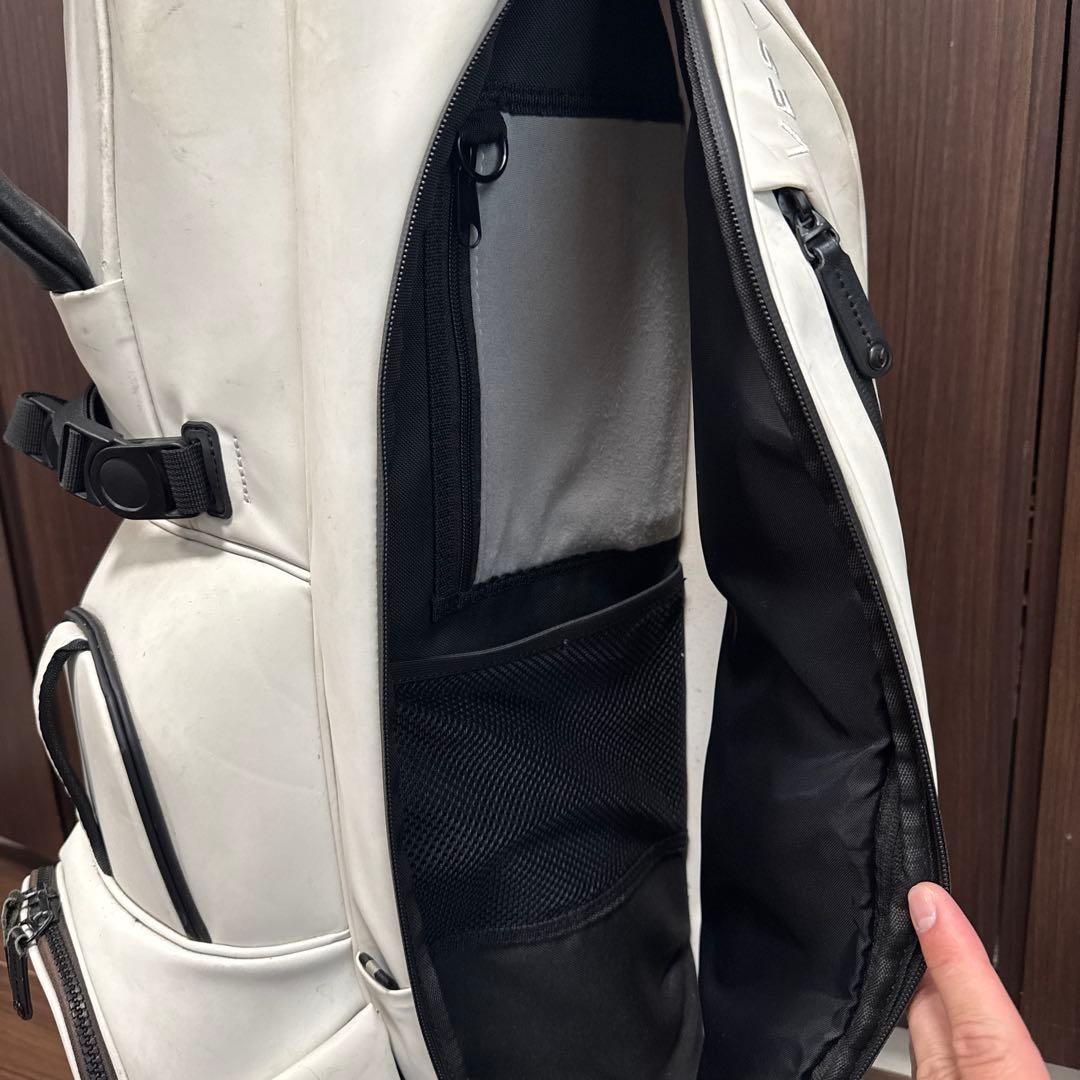 VESSEL Player 3.0 キャディバッグ ホワイト フード　カバー付き