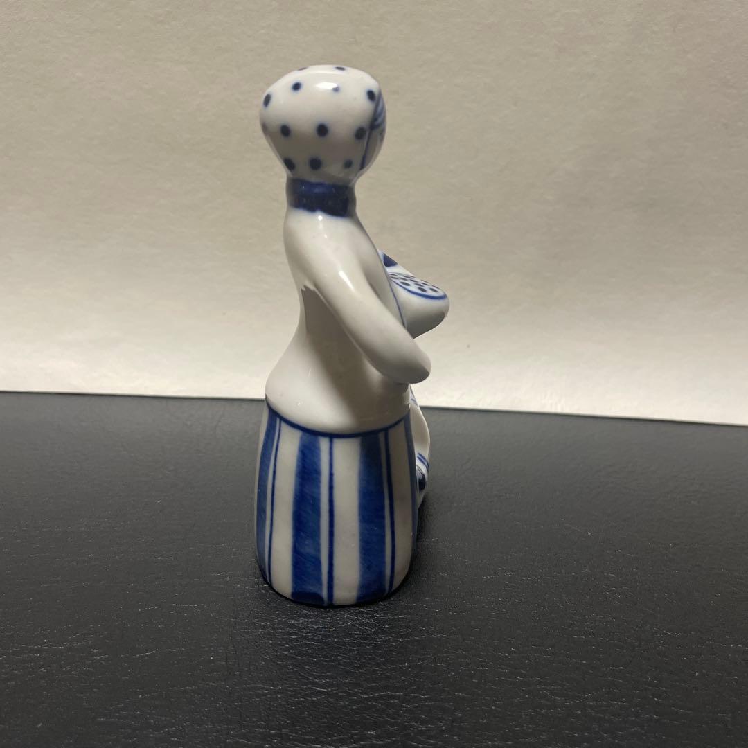 【希少】旧ソ連製 Gzhel グジェリ 陶磁器人Made in USSR ラベル