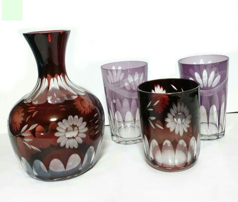 昭和レトロ 切子 グラス 水差し アンティーク コップ ヴィンテージ