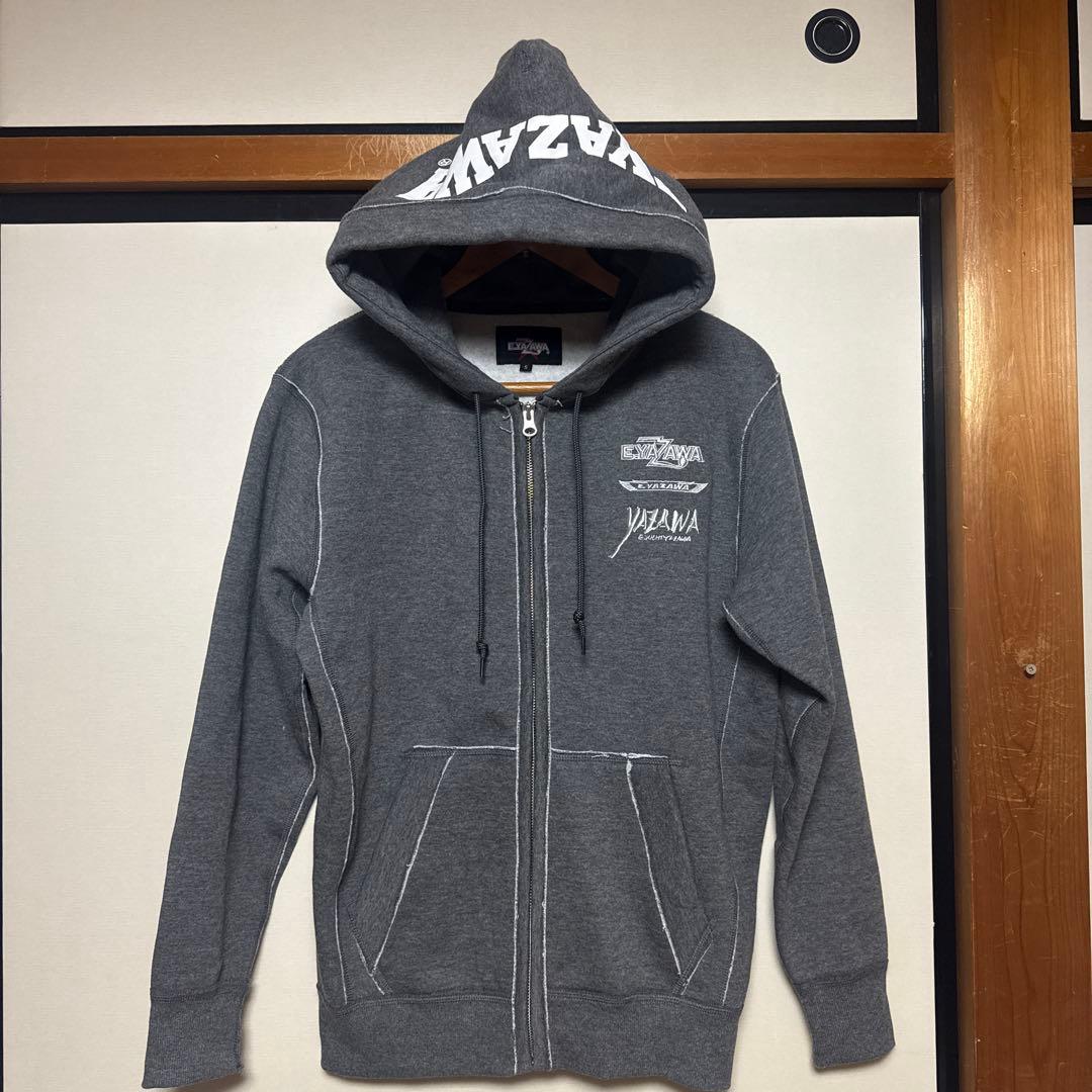 矢沢永吉 ジップアップパーカー グレー　刺繍　Sサイズ