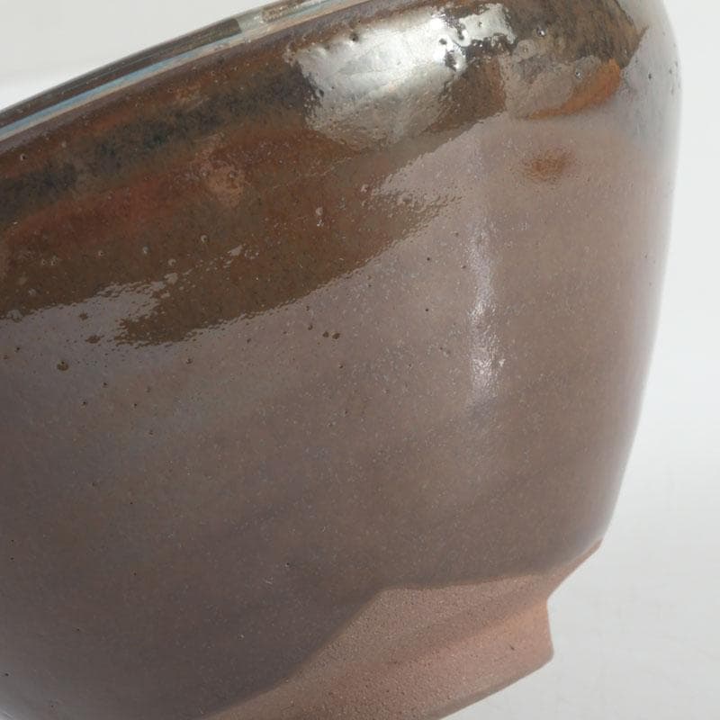 茶道具　桶谷定一作　灰被　天目茶碗　仕覆付　共布共箱　C　9487