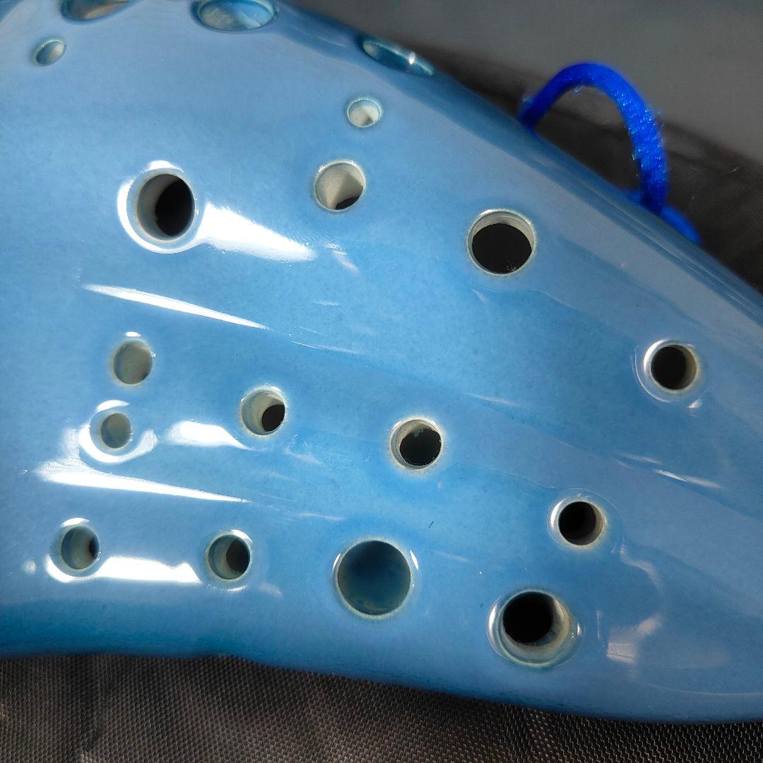 ​【極美品】TNG トリプルオカリナ ACモデル 青色陶器