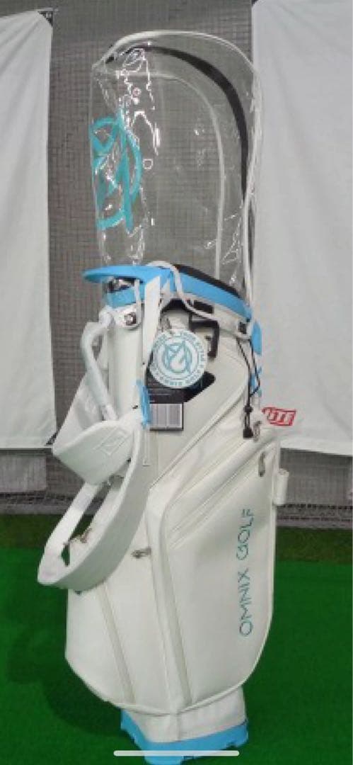 OMNIX GOLF スタンドキャディバック　白×青