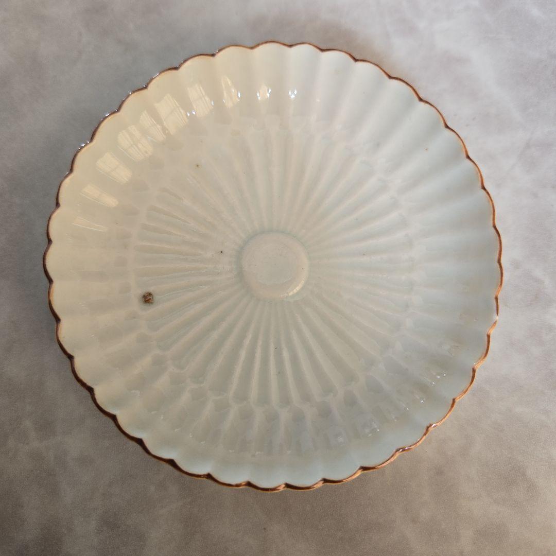 古伊万里　菊花　鎬　小皿　豆皿　江戸時代　アンティーク　骨董