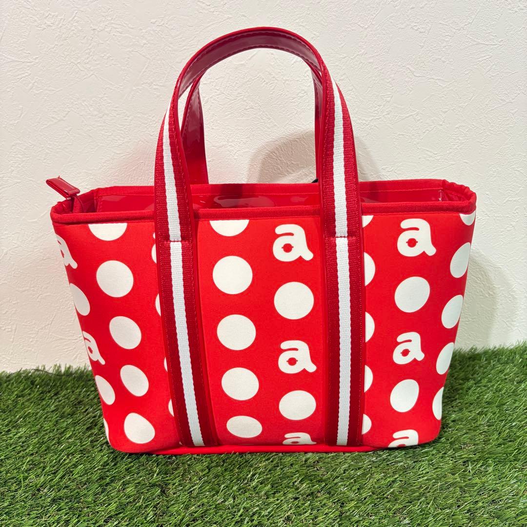 【archivio】チャーム付きミニトートバッグ　ゴルフ　アルチビオ　レッド