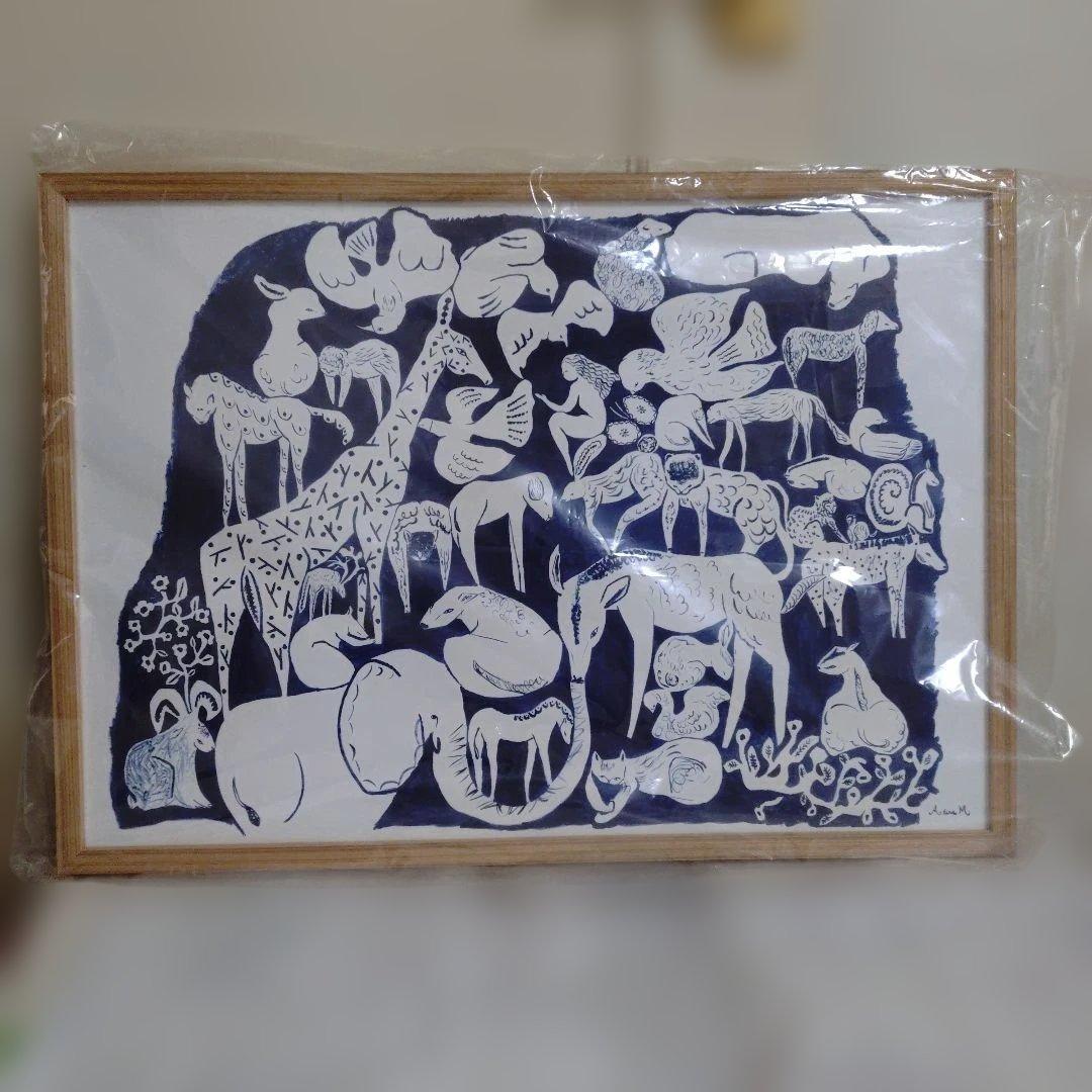 ミナペルホネン life puzzle ポスター 額装 未使用品