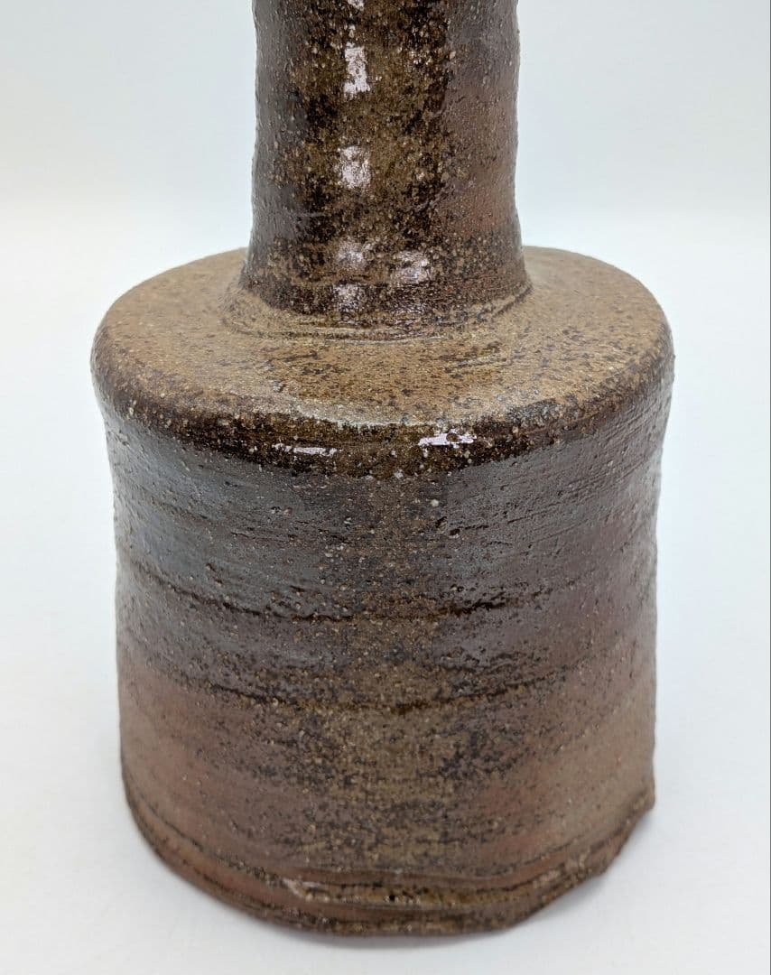 越智龍一 備前焼 花入 用心箱合布 花器 花瓶 フラワーベース 花生 一輪挿し