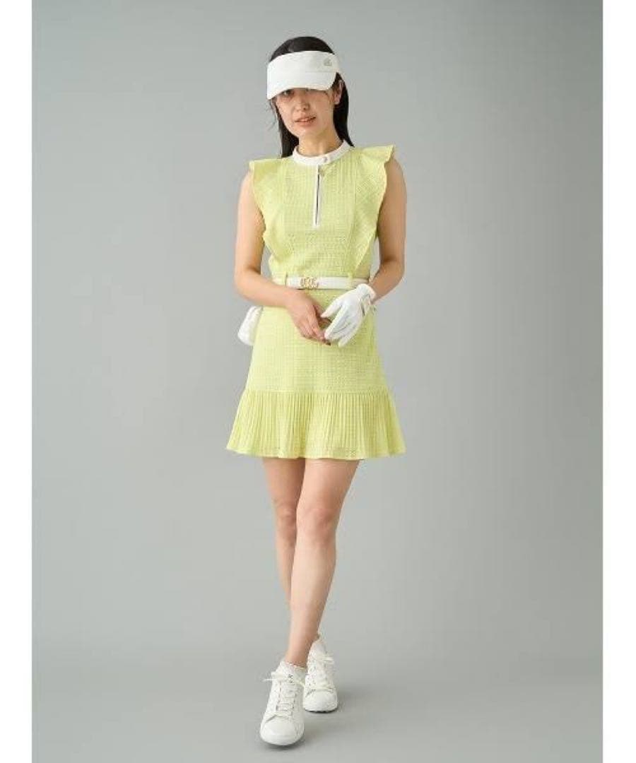 [セルフォード] GOLF ストレッチレースワンピース ライム 36