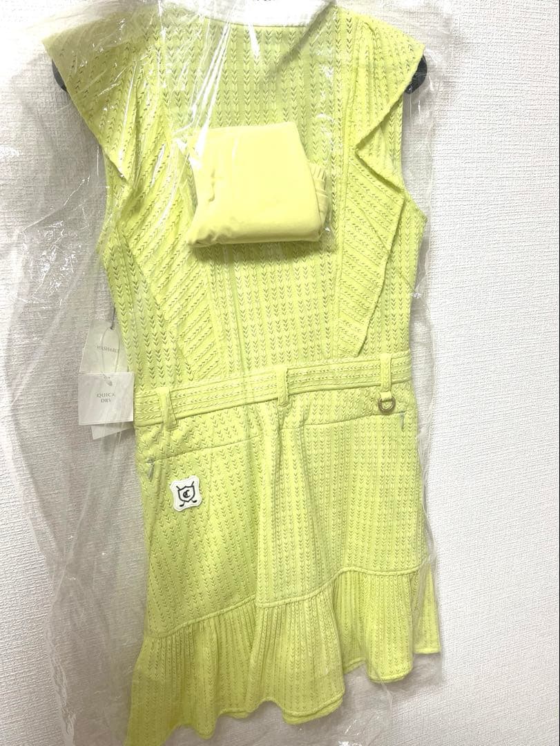 [セルフォード] GOLF ストレッチレースワンピース ライム 36