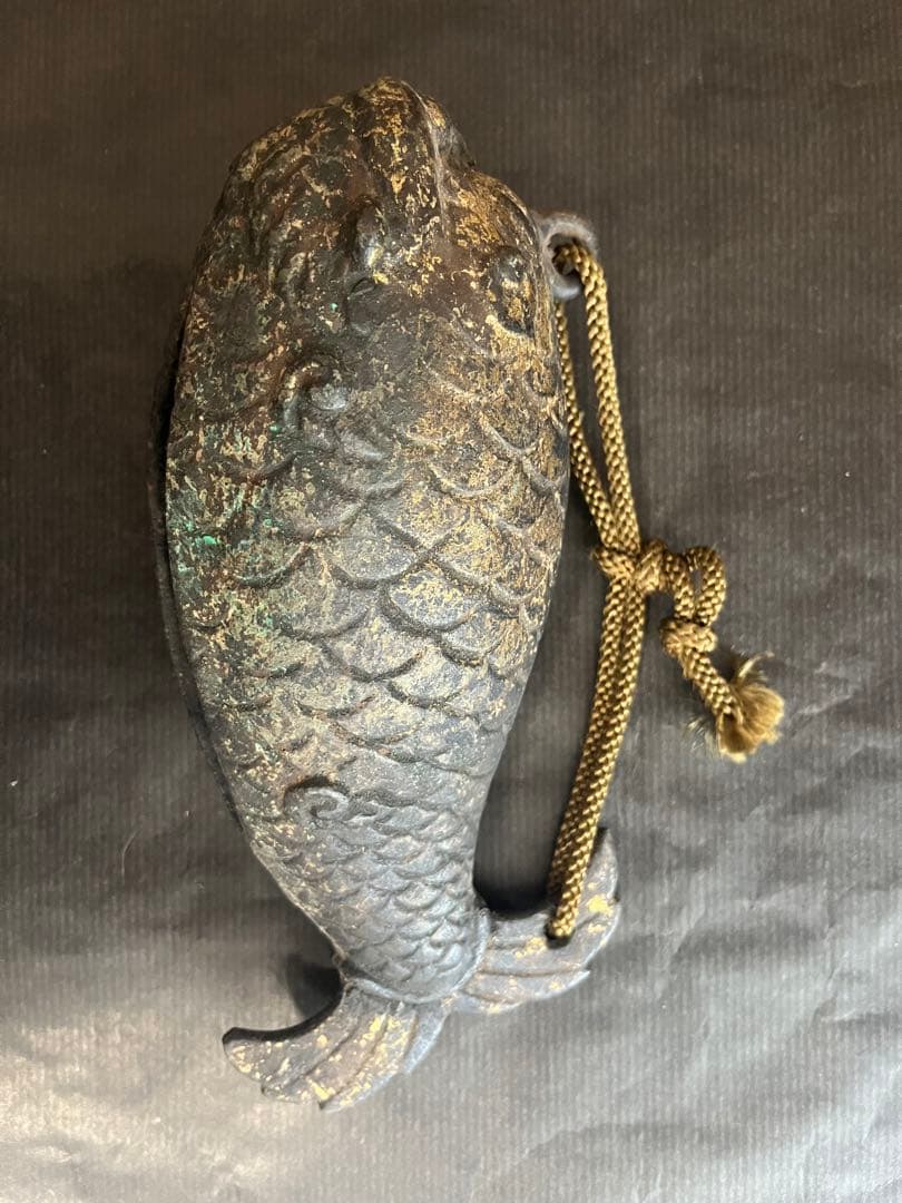希少品　魚鼓 魚板 仏具 古民具 時代物　茶道 茶事懐石の鳴り物 禅院　骨董 鯱