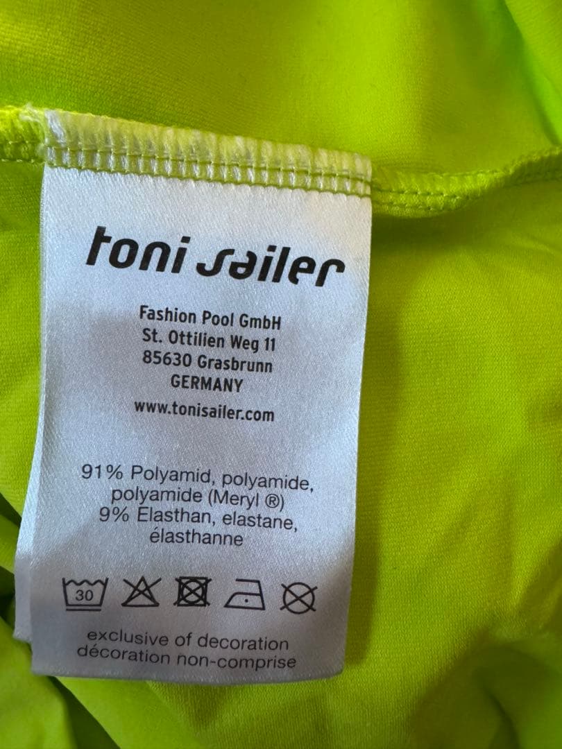 トニー・ザイラー 蛍光イエロー スキーウェア メンズ