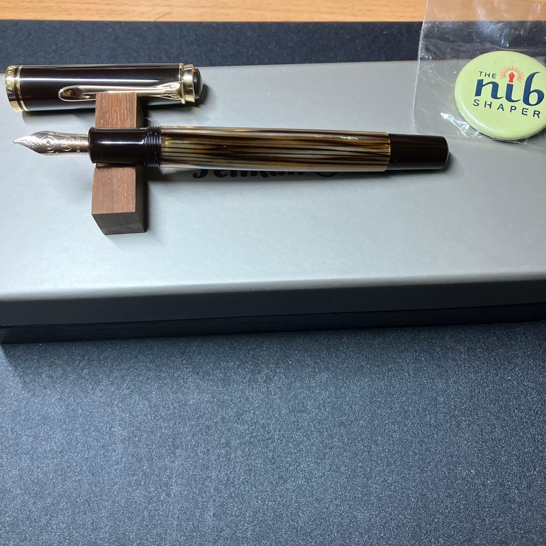 ペリカンM400SE 茶縞　Ｂ(太字) 小太刀仕様　試し書きのみ使用