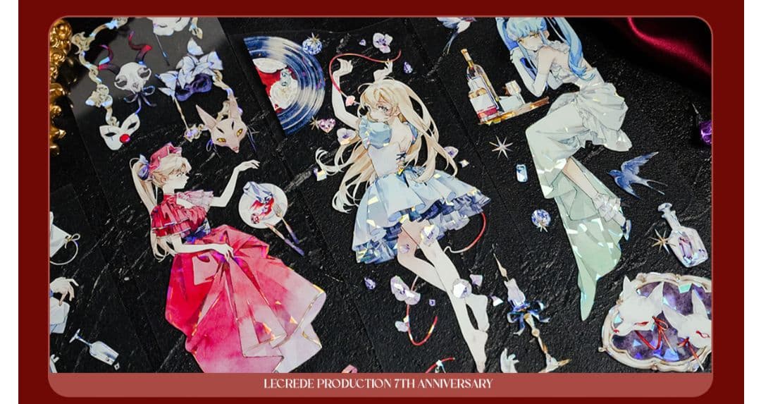 J1099＃盈步共舞(贝壳光)柠檬树切り売り海外人物マステ女の子